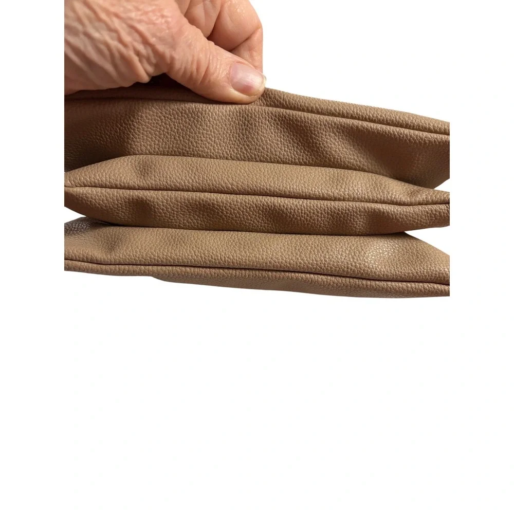 Brentano Nude Pebbled Triple Compartment Clutch Bag NEW‎